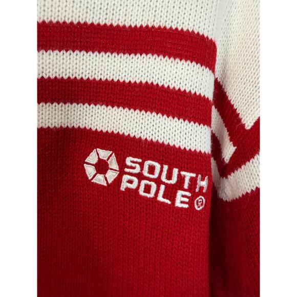 Vintage 2000's Y2K SouthPole High Neck Knit Sweater Relax Men's L Streetwear - Picture 7 of 12